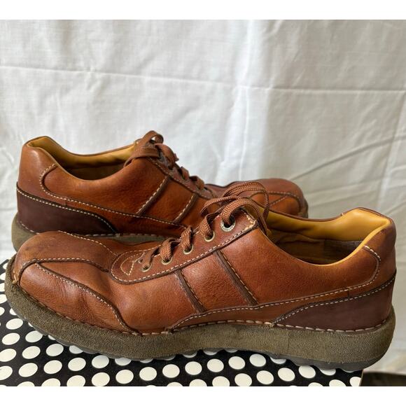 Vintage Discontinued Dr Martens Airwair Sneakers 8C57 Brown Leather Men\'s 9